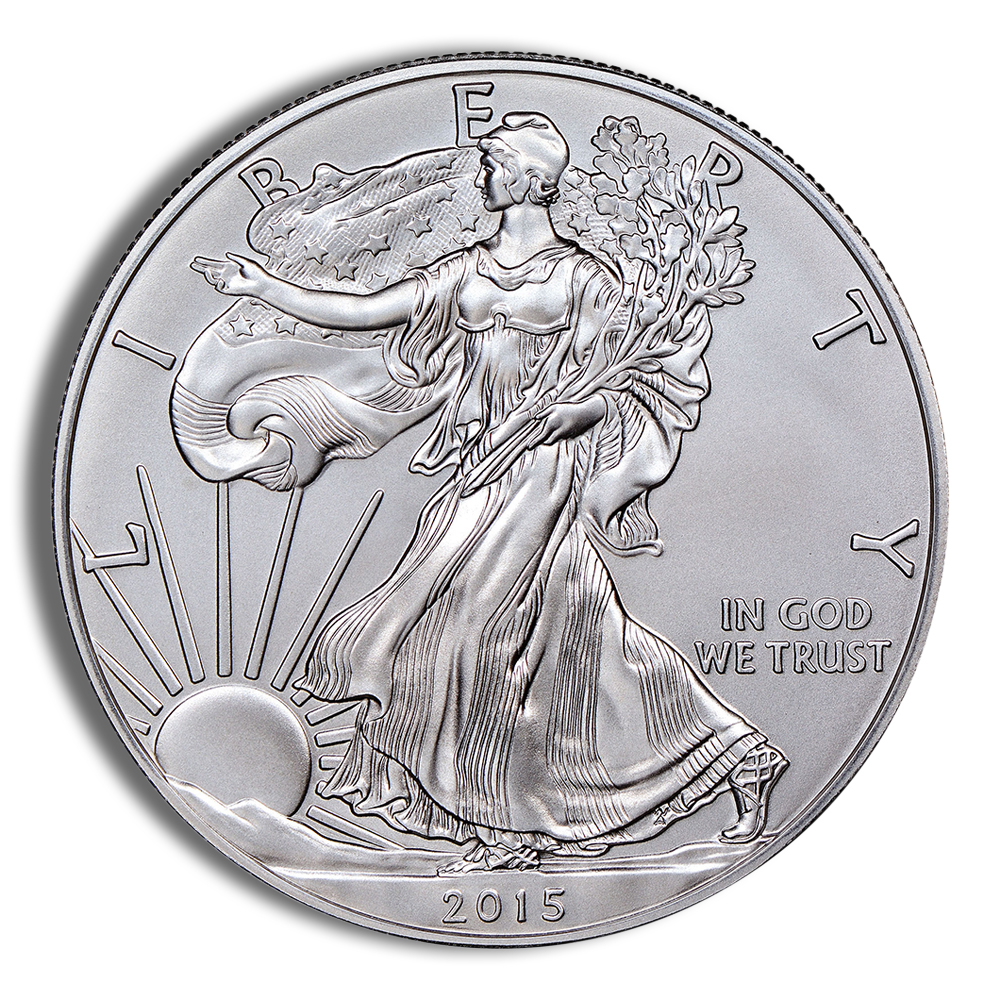 2015-W Burnished Silver Eagle with Box & COA