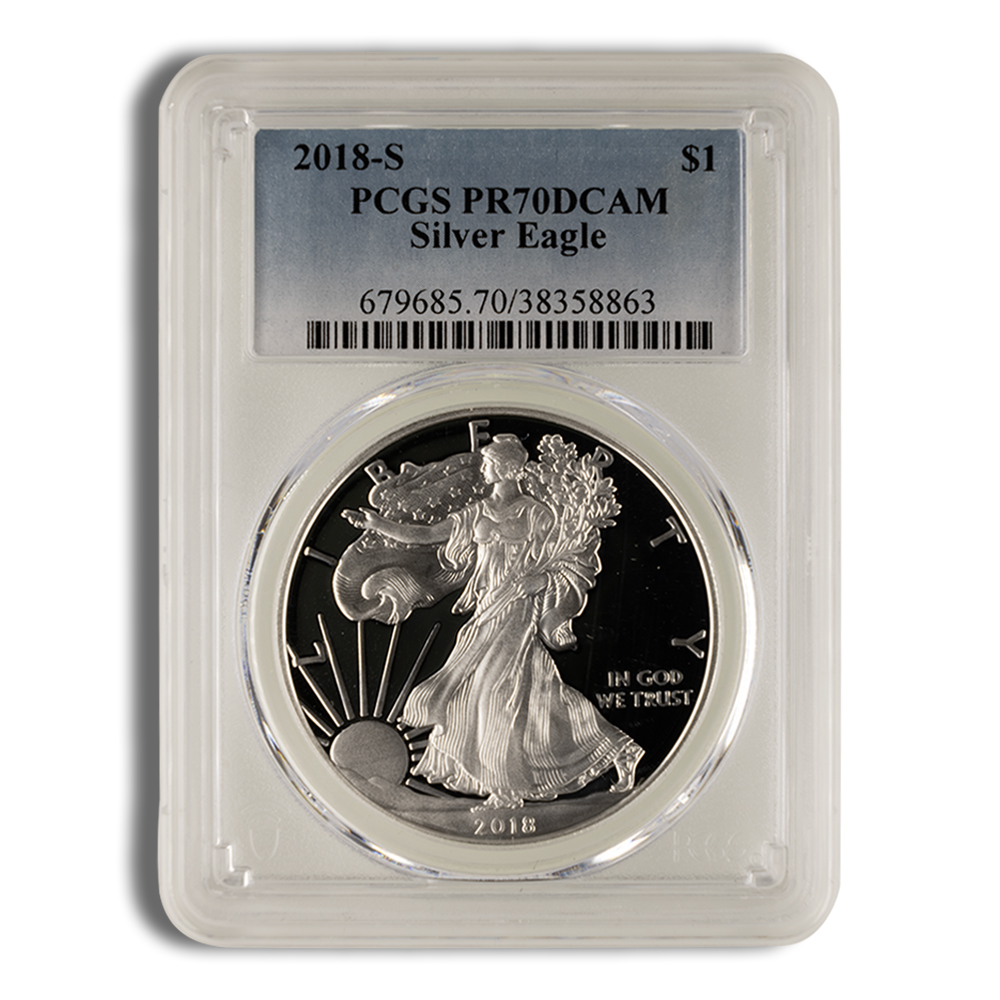 2018-S Proof Silver Eagle PCGS PR70