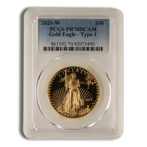 2021-W 1 oz Proof Gold Eagle $50 PCGS PR70 – Type 1