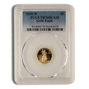 2022-W 1/10 oz Proof Gold Eagle $5 PCGS PR70