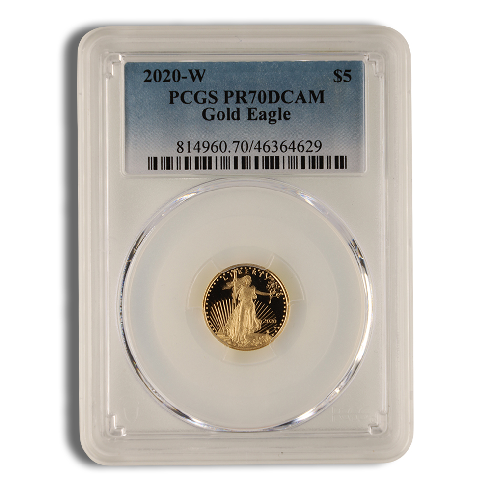 2022-W 1/10 oz Proof Gold Eagle $5 PCGS PR70