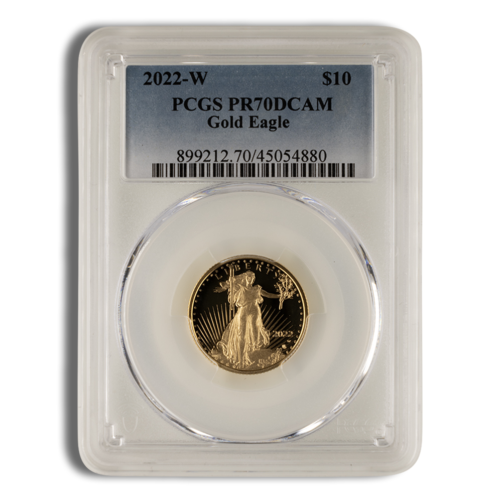 2022-W 1/4 oz Proof Gold Eagle $10 PCGS PR70