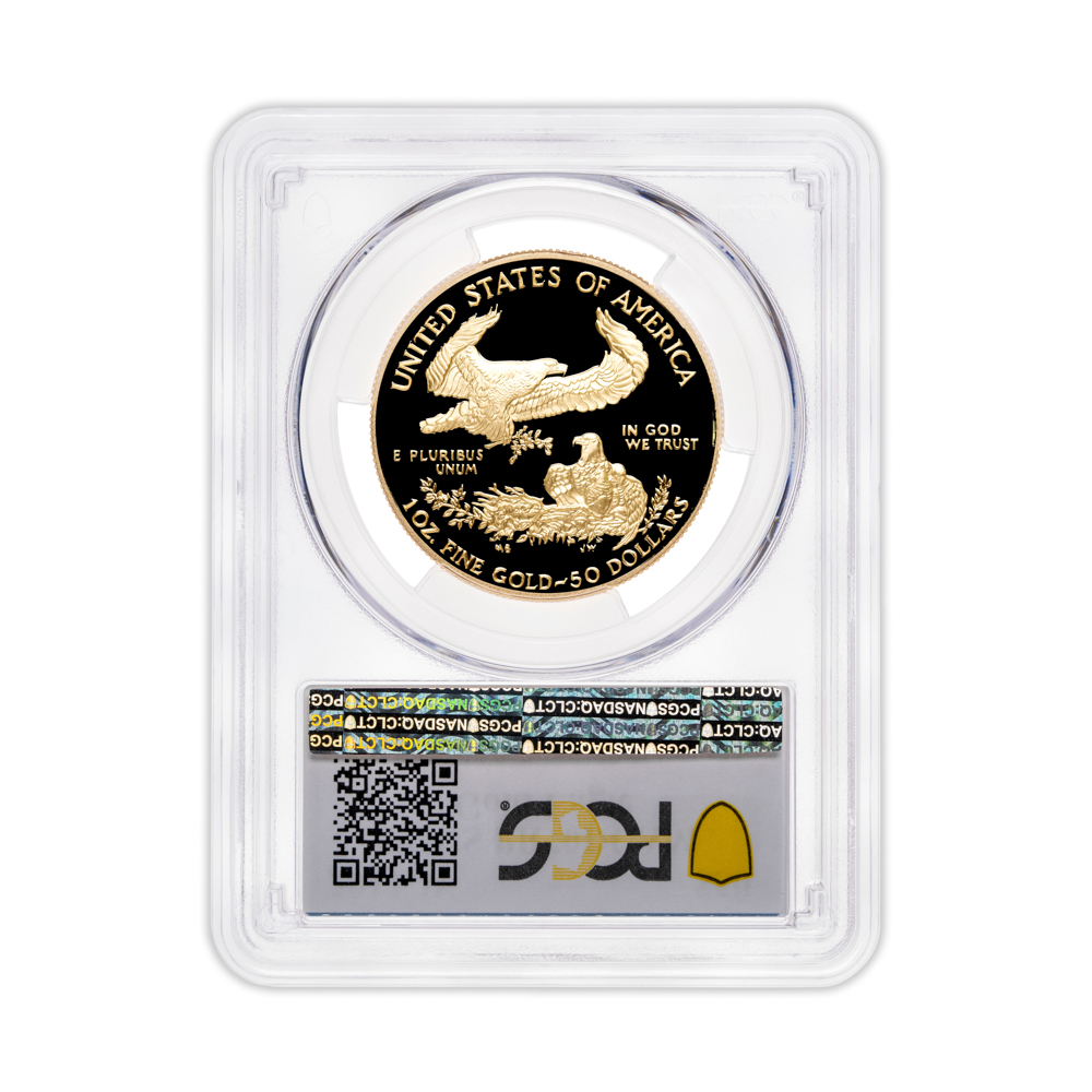 2002-W 1 oz Proof Gold Eagle $50 PCGS PR70