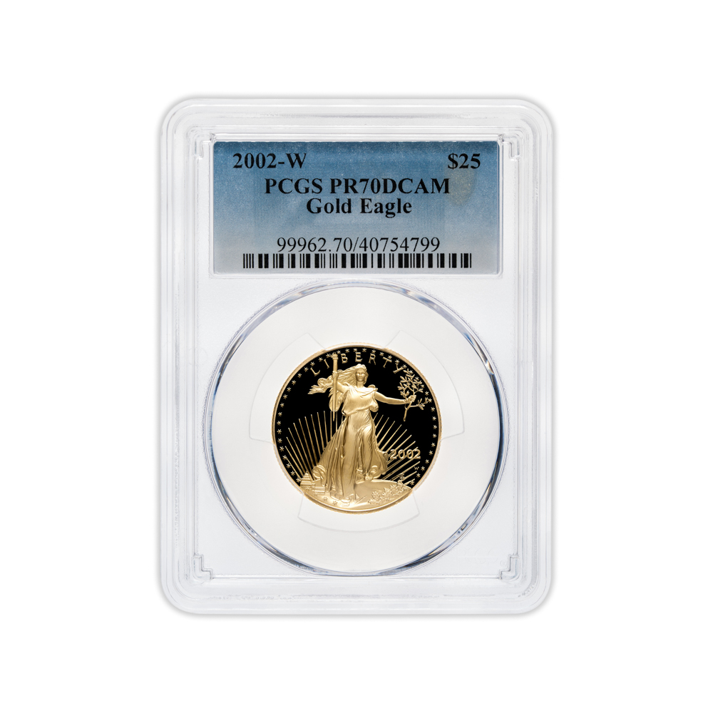 2002-W 1/2 oz Proof Gold Eagle $25 PCGS PR70