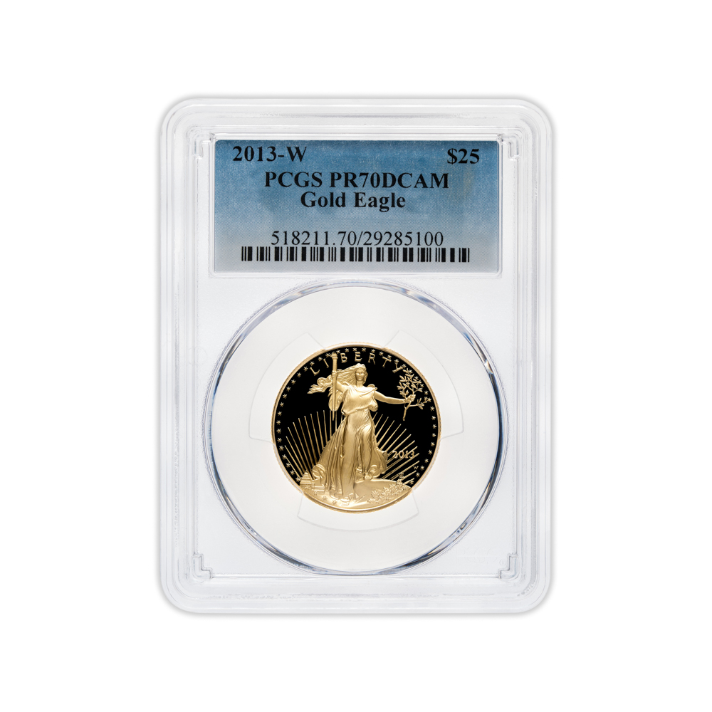 2013-W 1/2 oz Proof Gold Eagle $25 PCGS PR70