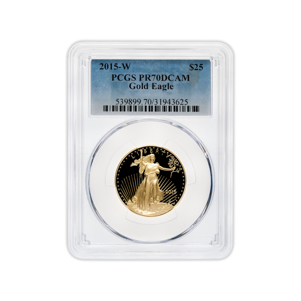 2015-W 1/2 oz Proof Gold Eagle $25 PCGS PR70