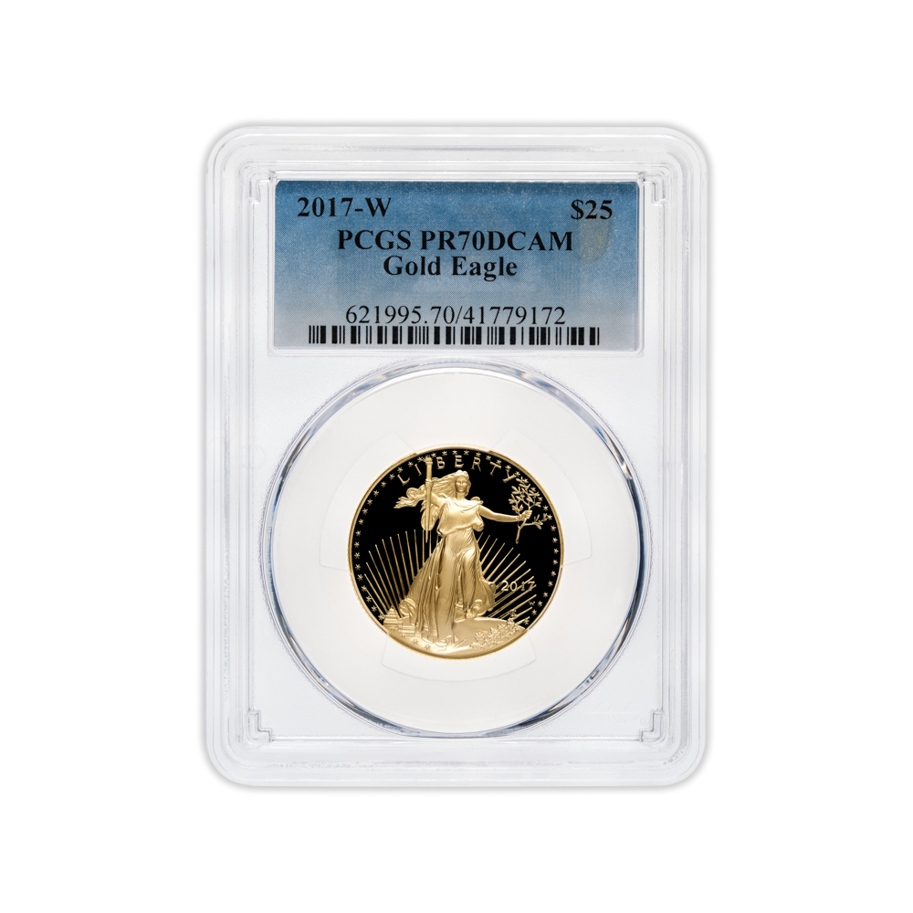 2017-W 1/2 oz Proof Gold Eagle $25 PCGS PR70