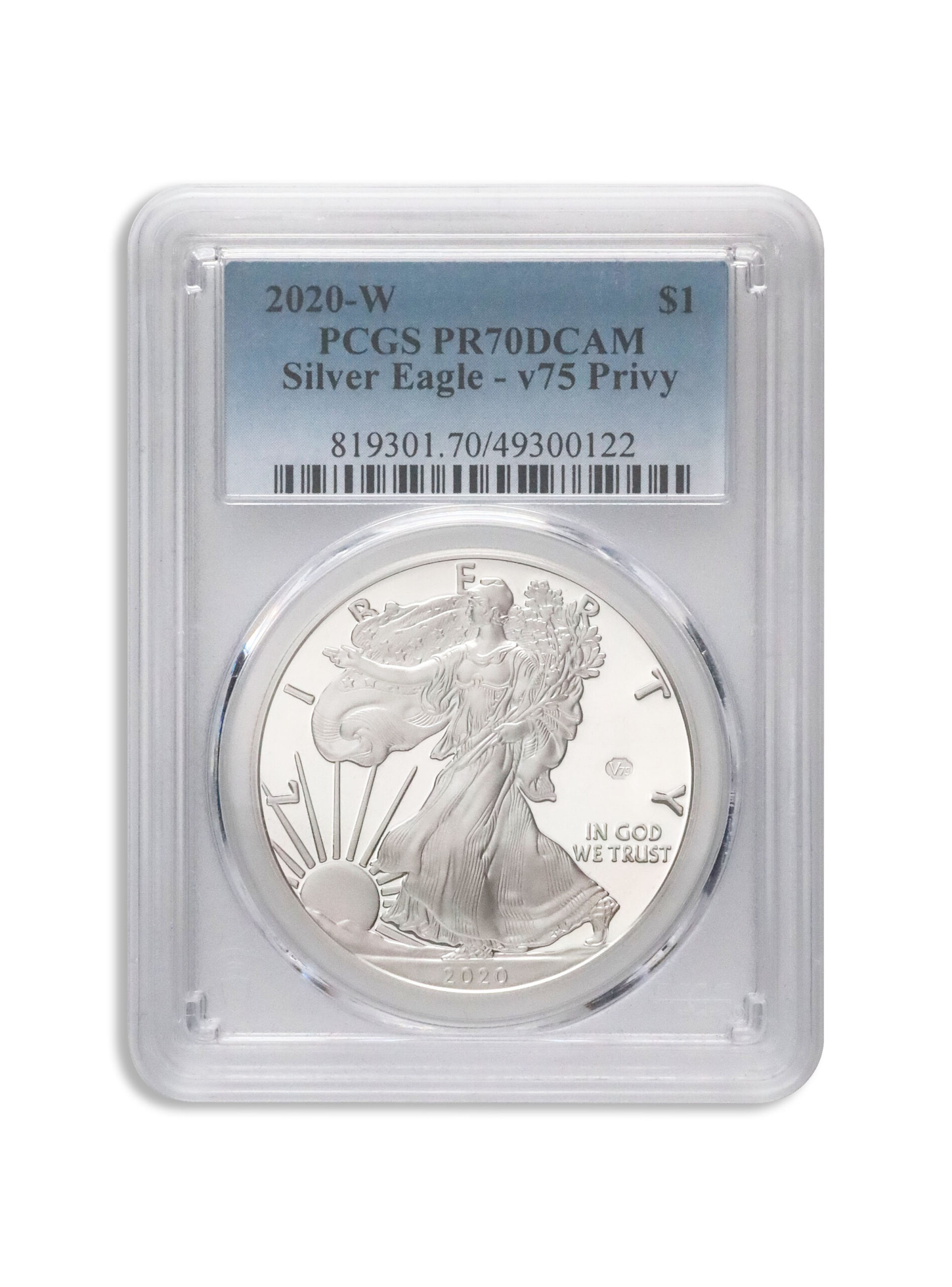 2020-P V75 Privy Proof Silver Eagle PCGS PR70