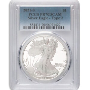 2021-S Proof Silver Eagle PCGS PR70 Type 2