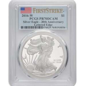2016-W Proof Silver Eagle PCGS PR70 First Strike
