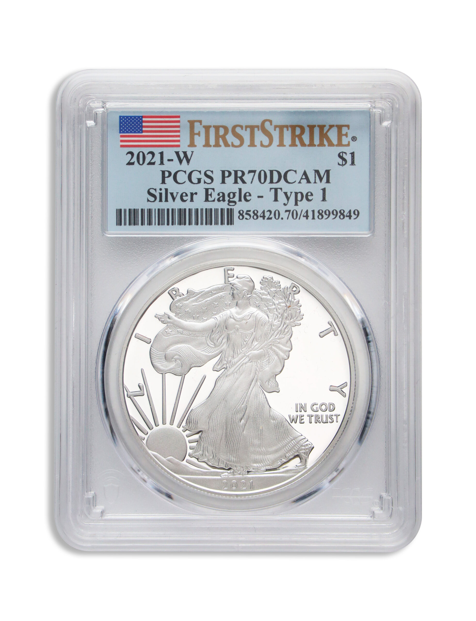 2021-W Proof Silver Eagle PCGS PR70 First Strike - Type 1