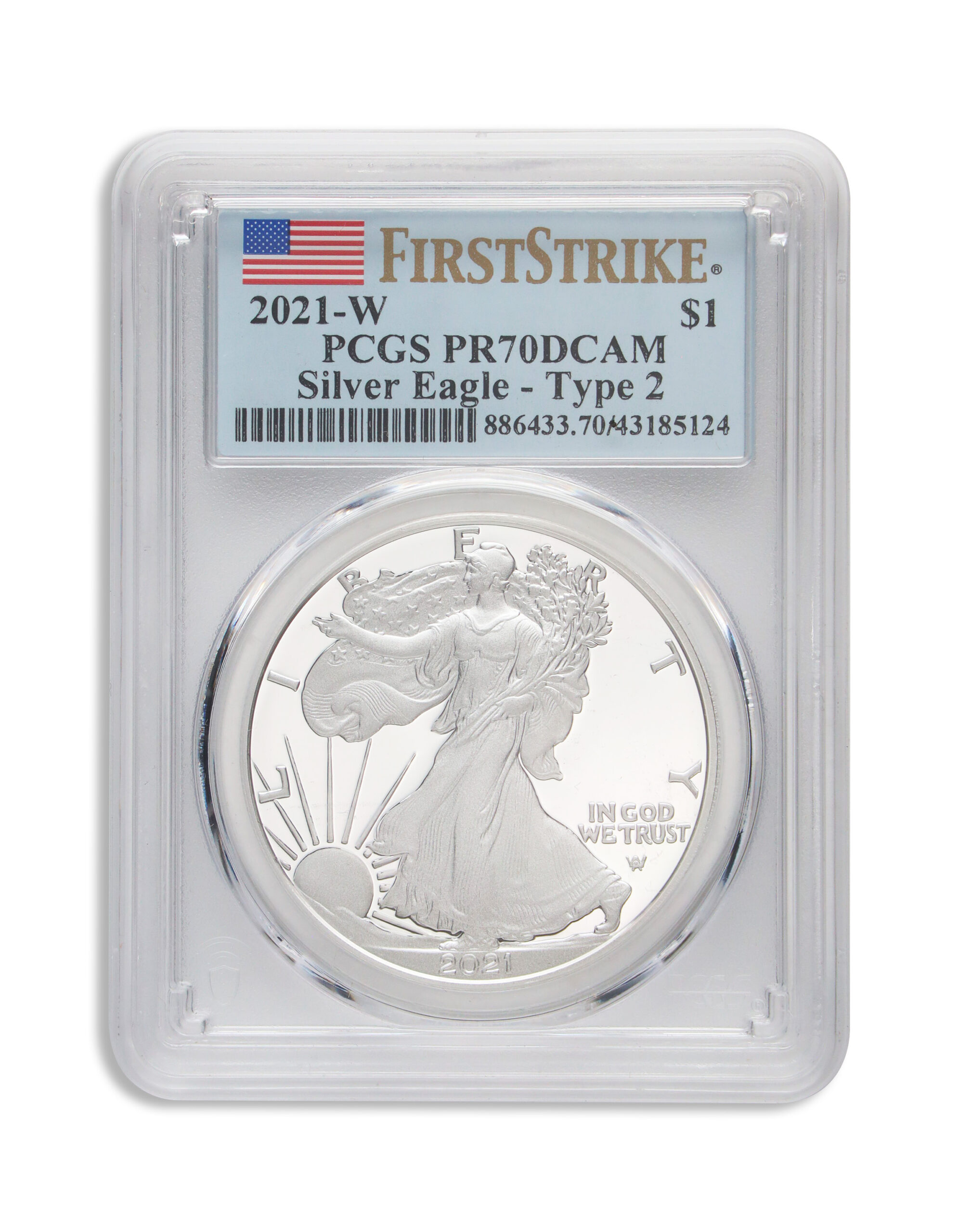 2021-W Proof Silver Eagle PCGS PR70 First Strike - Type 2
