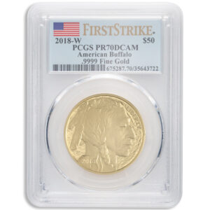 2018-W $50 Proof Gold Buffalo PCGS PR70 First Strike