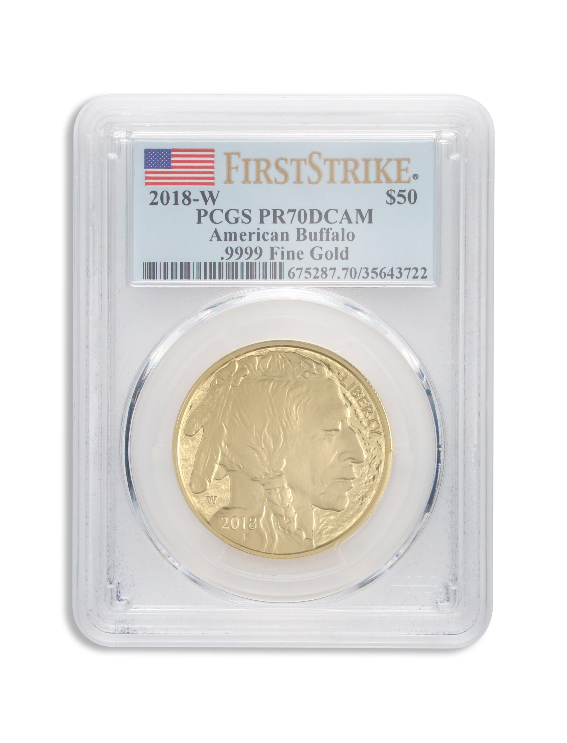 2018-W $50 Proof Gold Buffalo PCGS PR70 First Strike