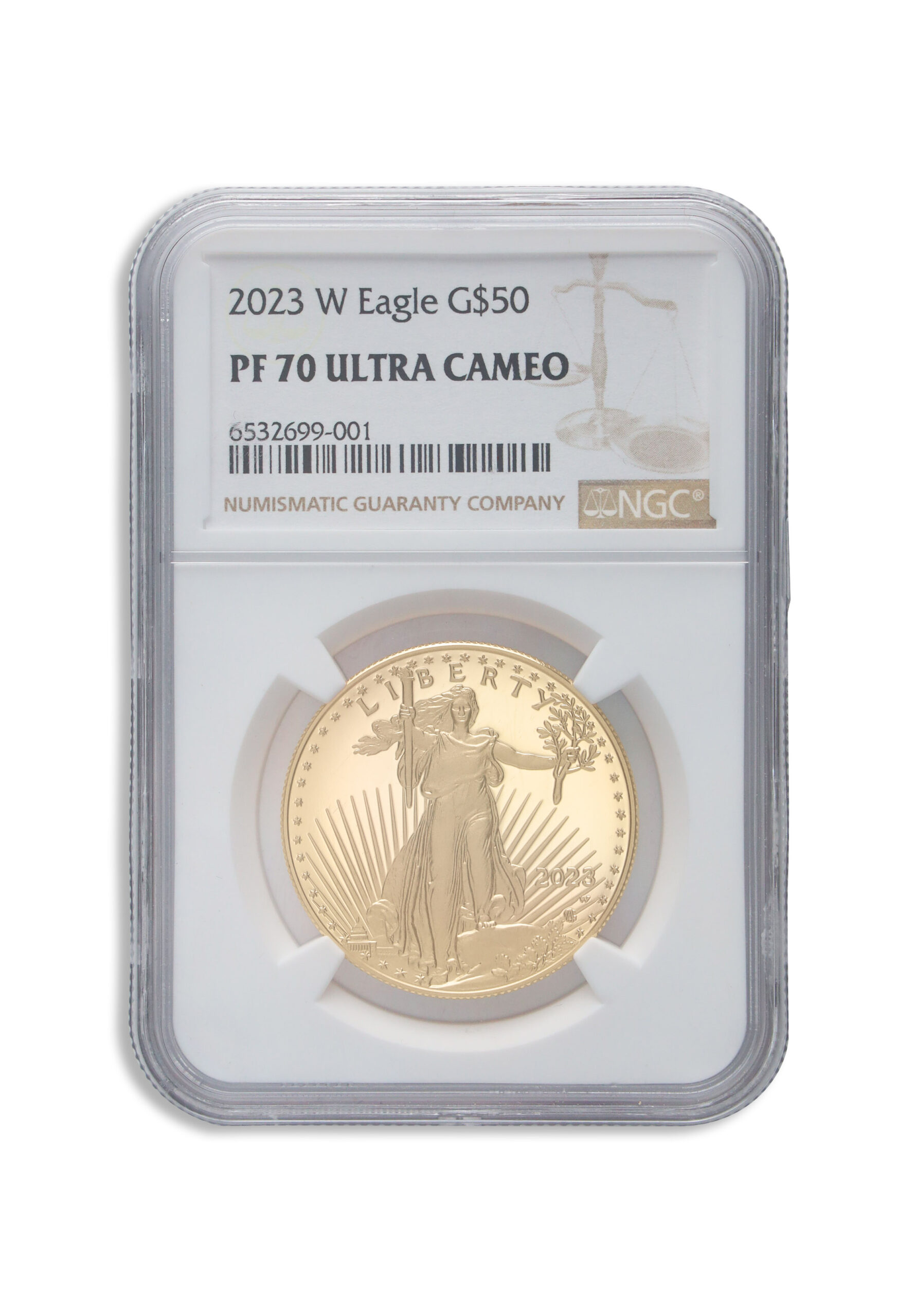 2023-W 1 oz Proof Gold Eagle $50 NGC PF70