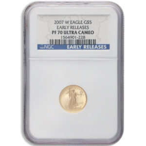 2007-W 1/10 oz Proof Gold Eagle $5 NGC PF70 ER