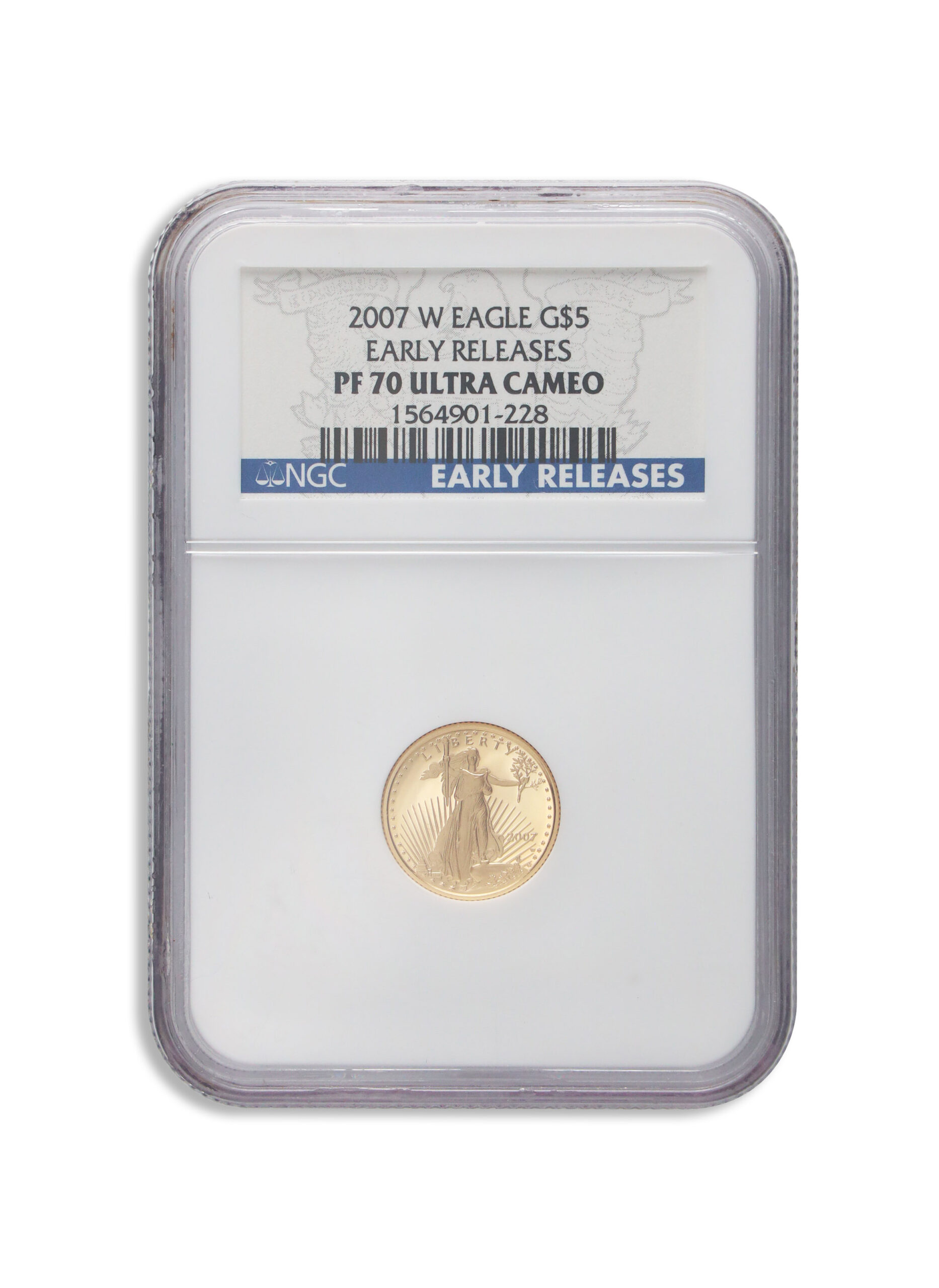 2007-W 1/10 oz Proof Gold Eagle $5 NGC PF70 ER