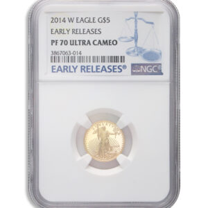 2014-W 1/10 oz Proof Gold Eagle $5 NGC PF70 ER
