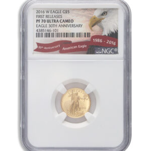 2016-W 1/10 oz Proof Gold Eagle $5 NGC PF70 ER
