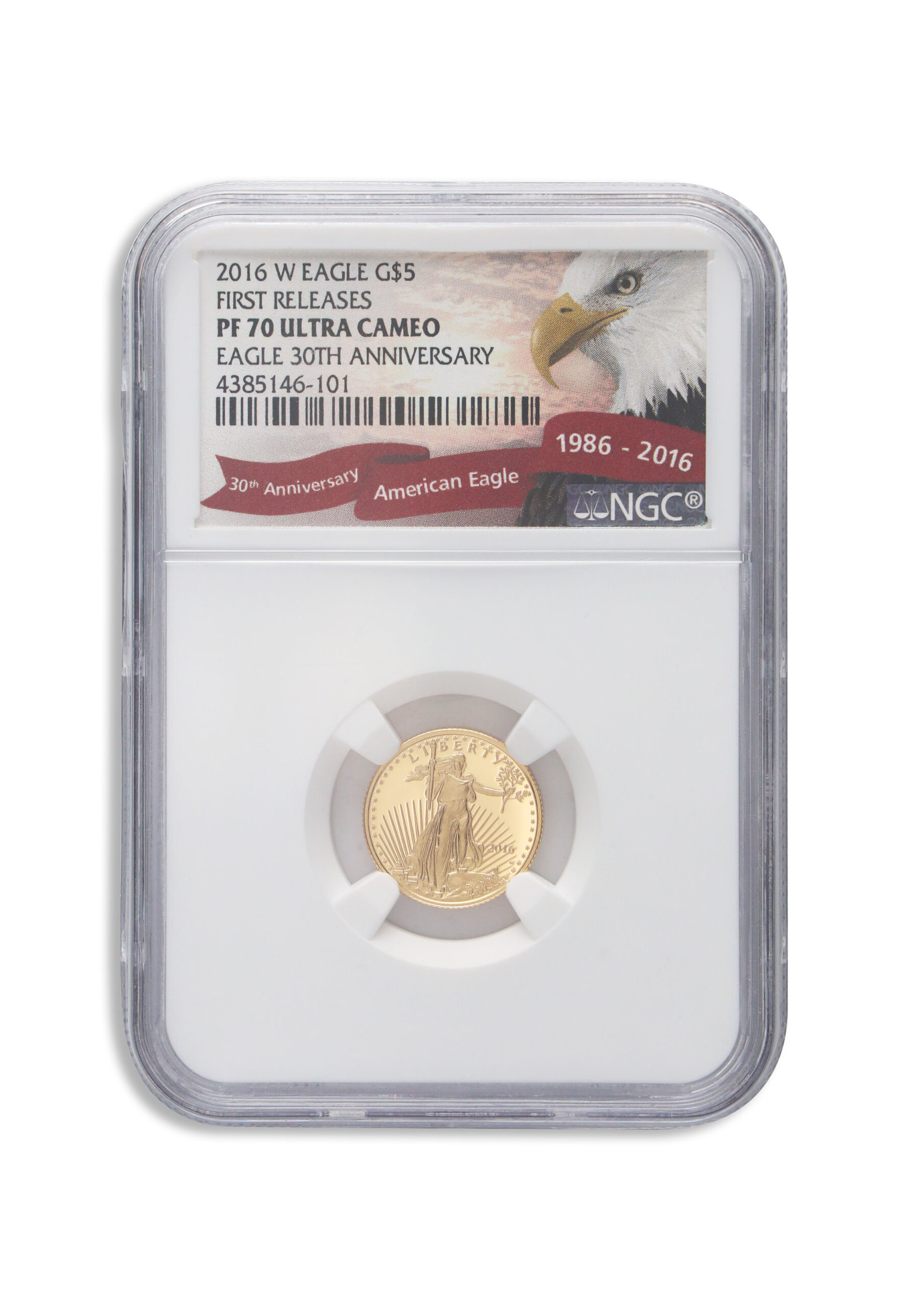 2016-W 1/10 oz Proof Gold Eagle $5 NGC PF70 ER