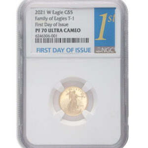 2021-W 1/10 oz Proof Gold Eagle $5 NGC PF70 ER - Type 1