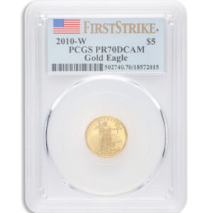 2010-W 1/10 oz Proof Gold Eagle $5 PCGS PR70 FS
