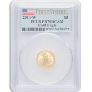 2014-W 1/10 oz Proof Gold Eagle $5 PCGS PR70 FS
