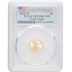 2022-W 1/10 oz Proof Gold Eagle $5 PCGS PR70 FS