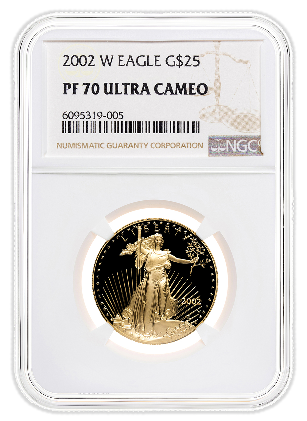 2002-W 1/2 oz Proof Gold Eagle $25 NGC PF70
