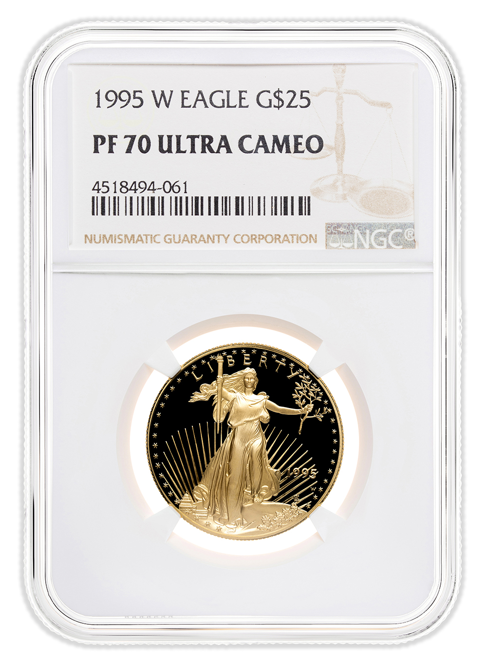 1995-W 1/2 oz Proof Gold Eagle $25 NGC PF70