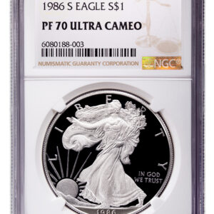 1986-S Proof Silver Eagle NGC PF70