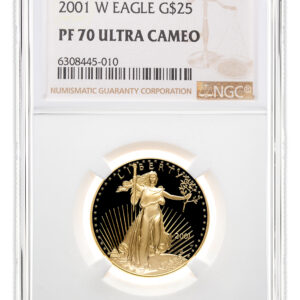 2001-W 1/2 oz Proof Gold Eagle $25 NGC PF70