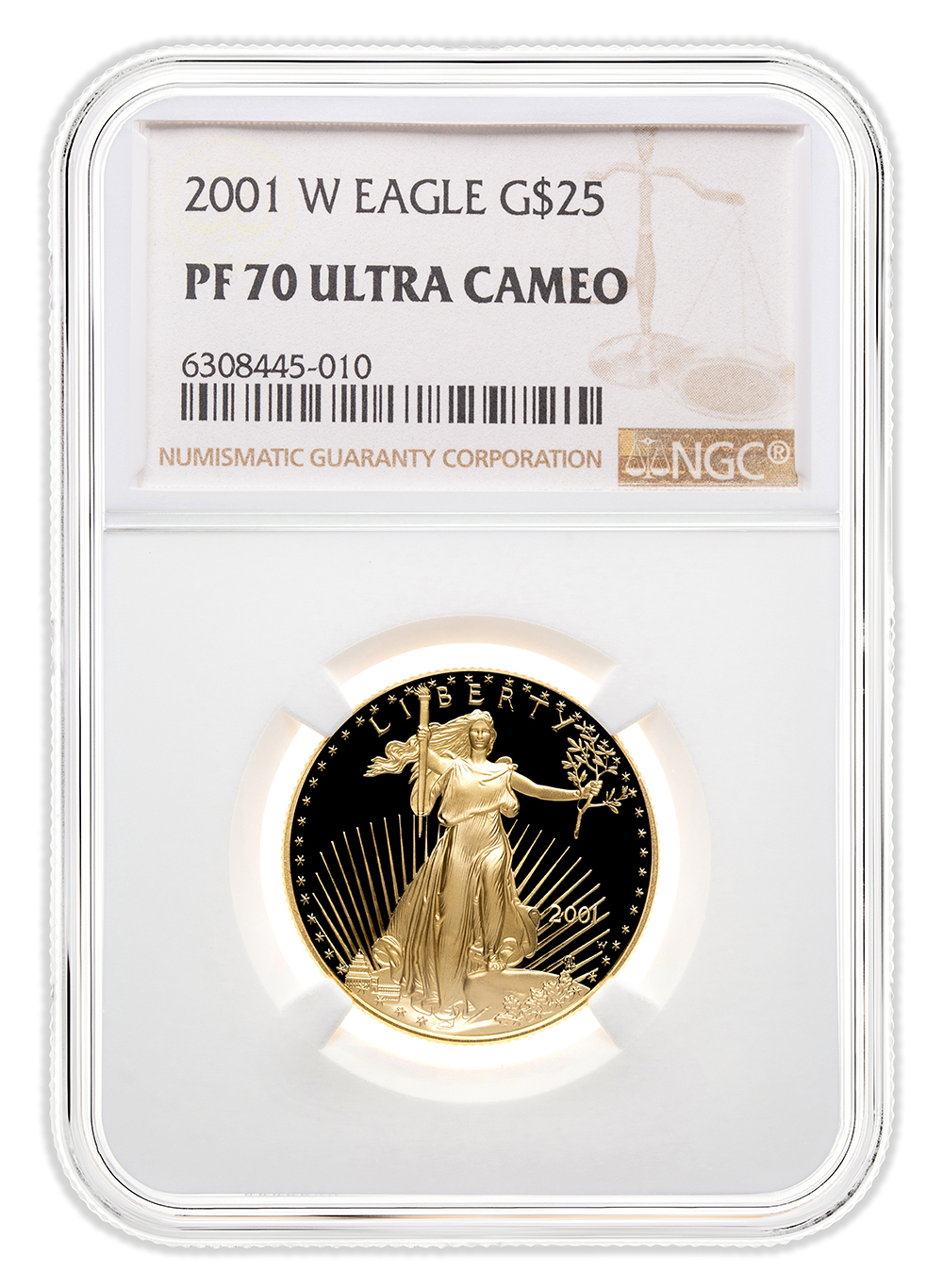 2001-W 1/2 oz Proof Gold Eagle $25 NGC PF70