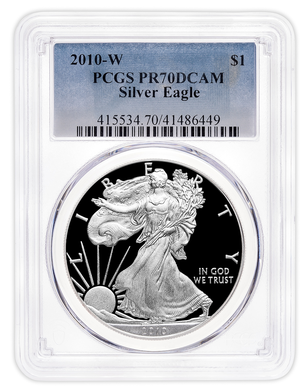 2010-W Proof Silver Eagle PCGS PR70