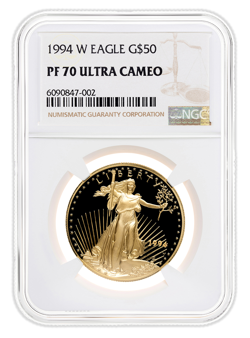 1994-W 1 oz Proof Gold Eagle $50 NGC PF70