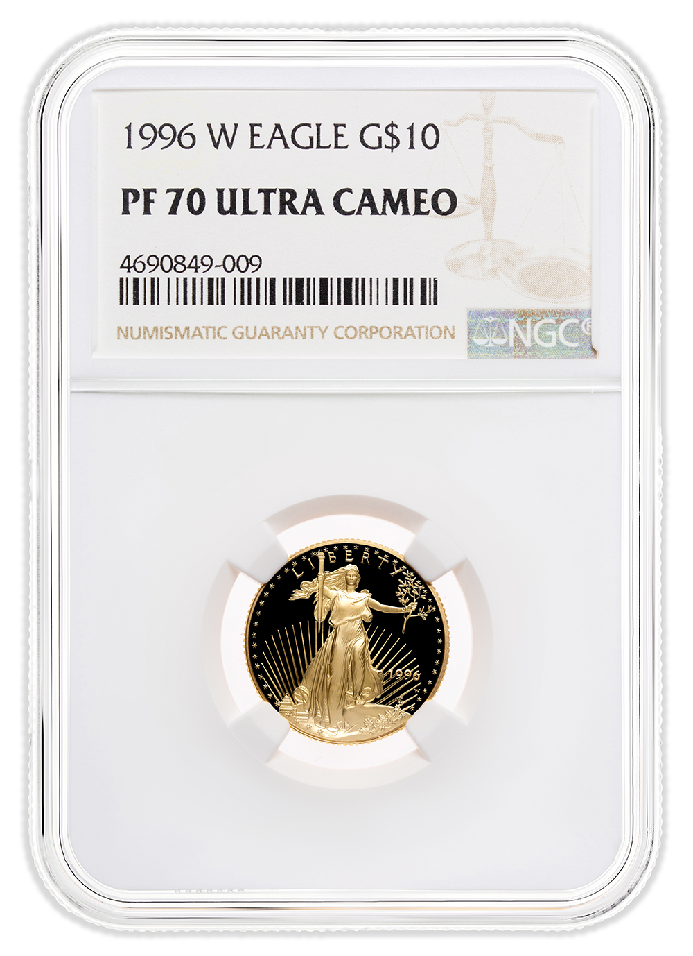 1996-W 1/4 oz Proof Gold Eagle $10 NGC PF70