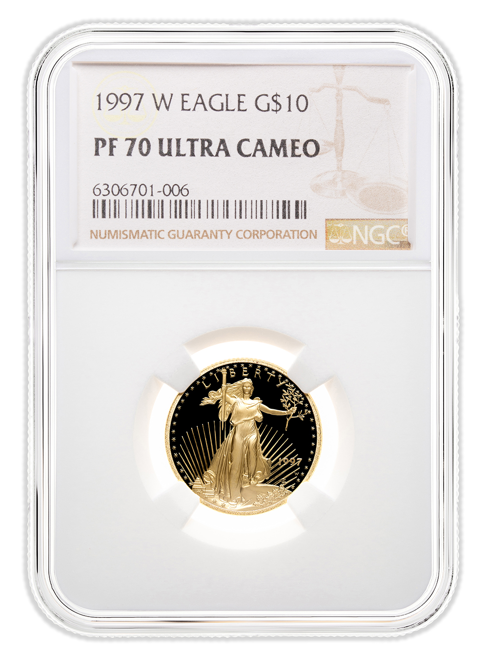 1997-W 1/4 oz Proof Gold Eagle $10 NGC PF70