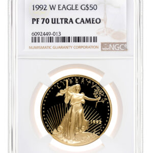 1992-W 1 oz Proof Gold Eagle $50 NGC PF70