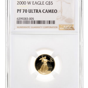 2000-W 1/10 oz Proof Gold Eagle $5 NGC PF70