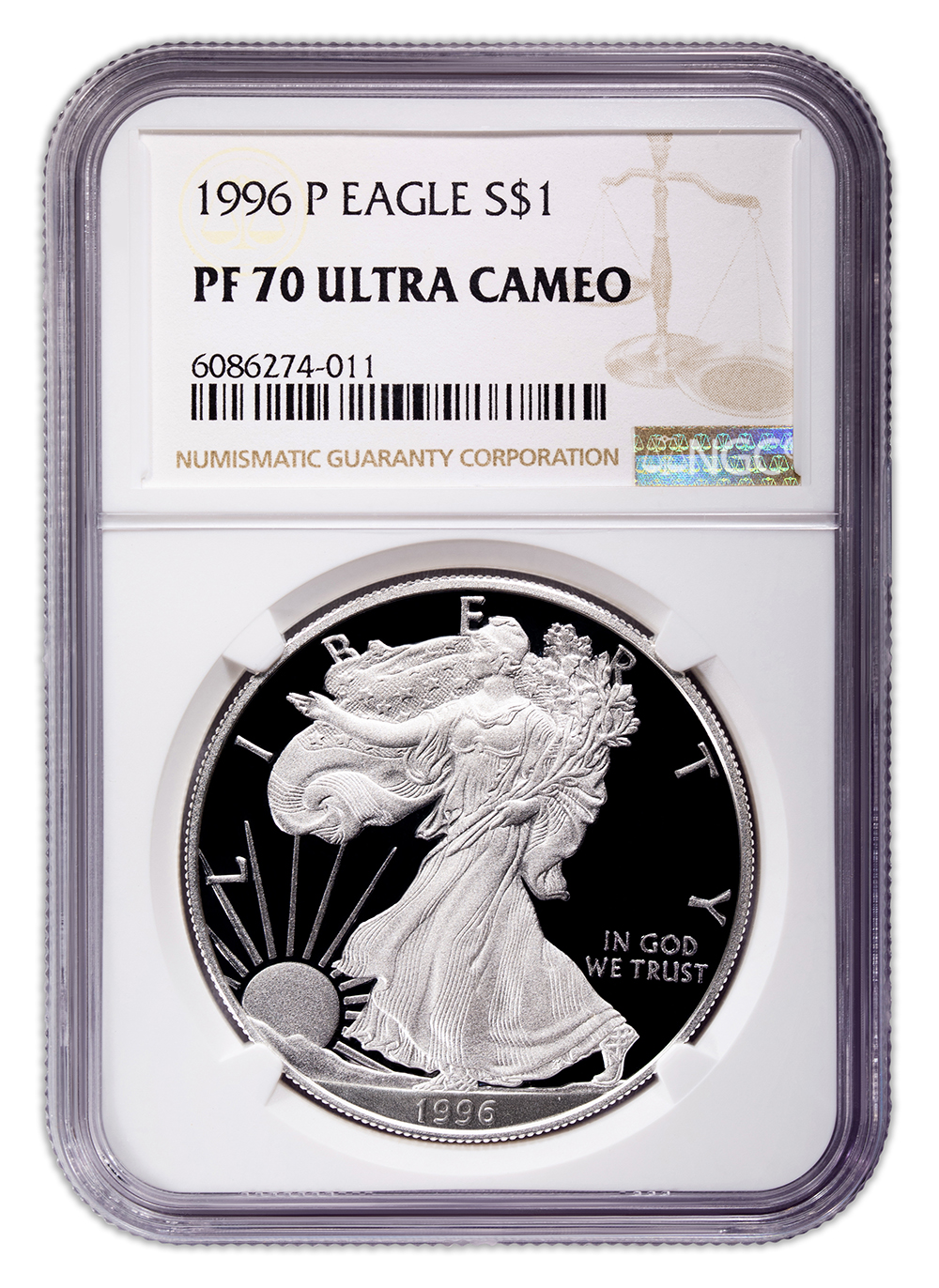 1996-P Proof Silver Eagle NGC PF70