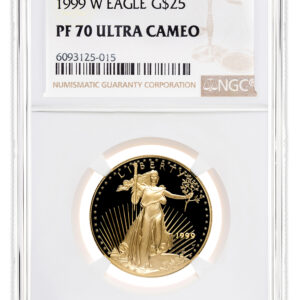 1999-W 1/2 oz Proof Gold Eagle $25 NGC PF70