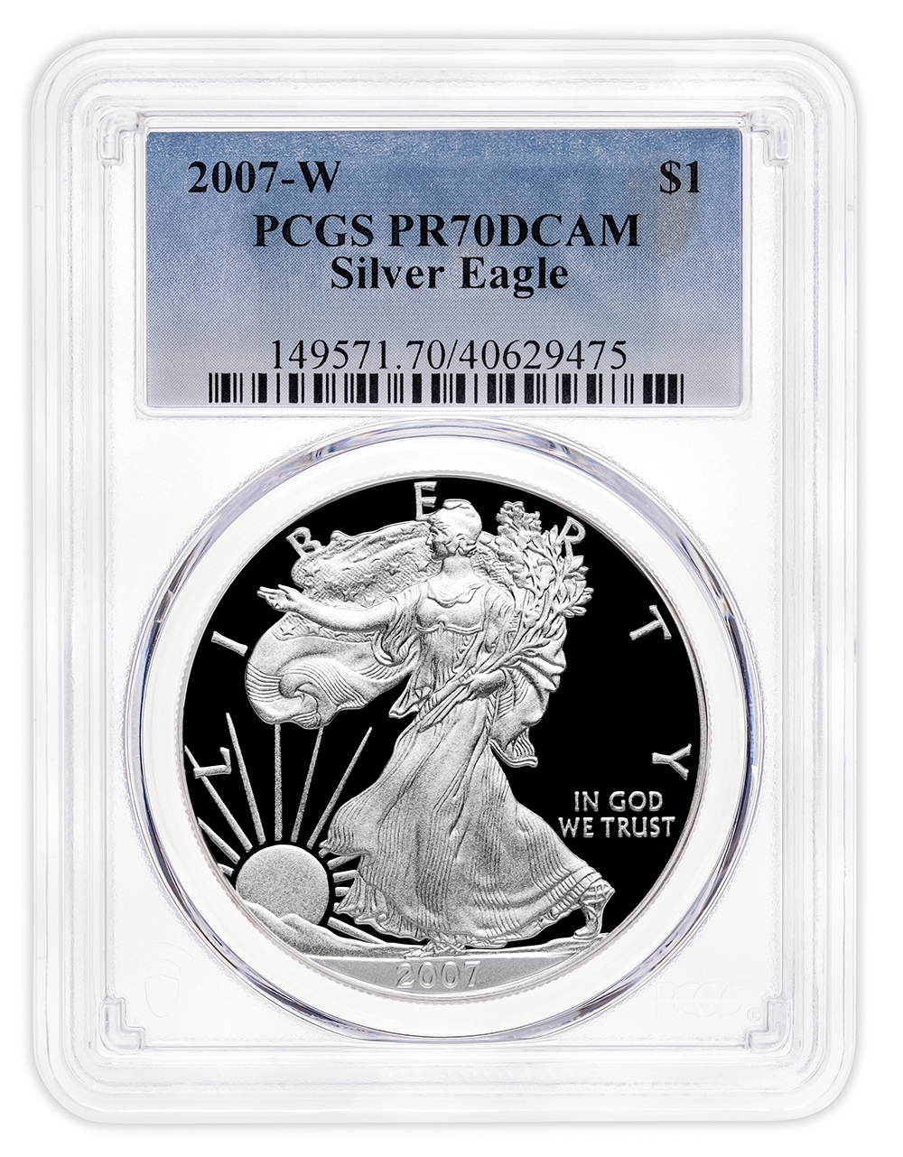 2007-W Proof Silver Eagle PCGS PR70