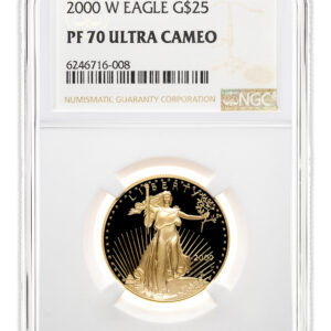2000-W 1/2 oz Proof Gold Eagle $25 NGC PF70