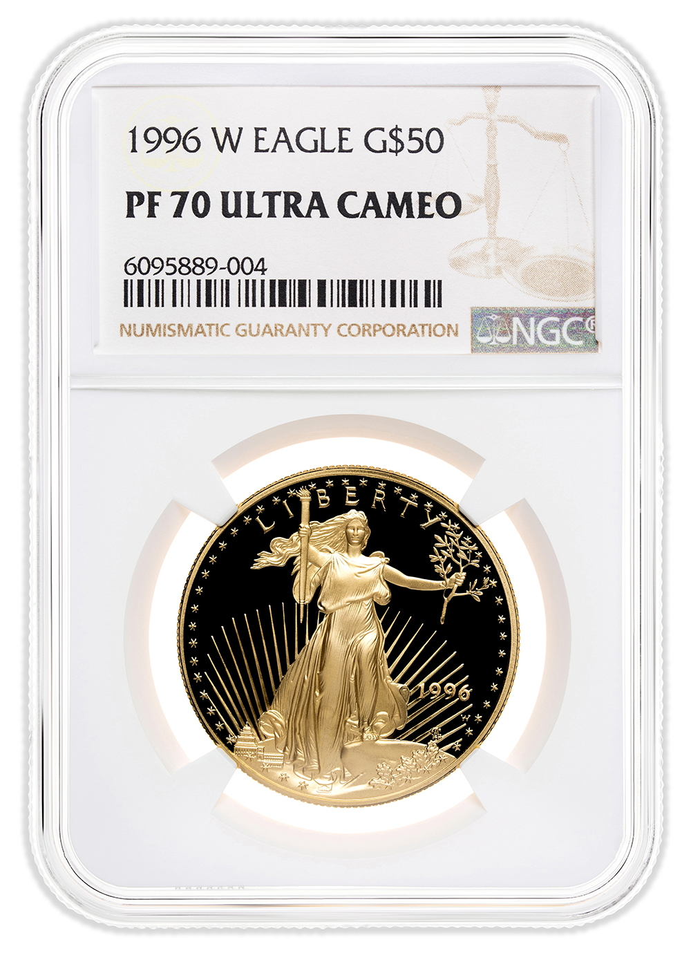 1996-W 1 oz Proof Gold Eagle $50 NGC PF70