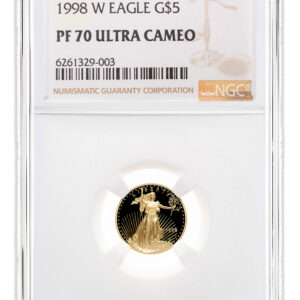 1998-W 1/10 oz Proof Gold Eagle $5 NGC PF70