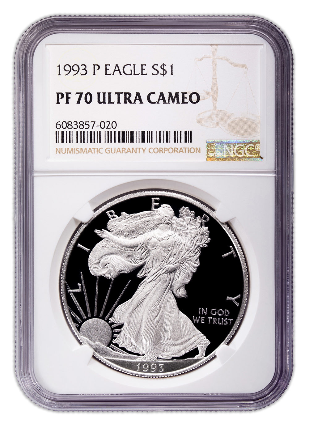 1993-P Proof Silver Eagle NGC PF70