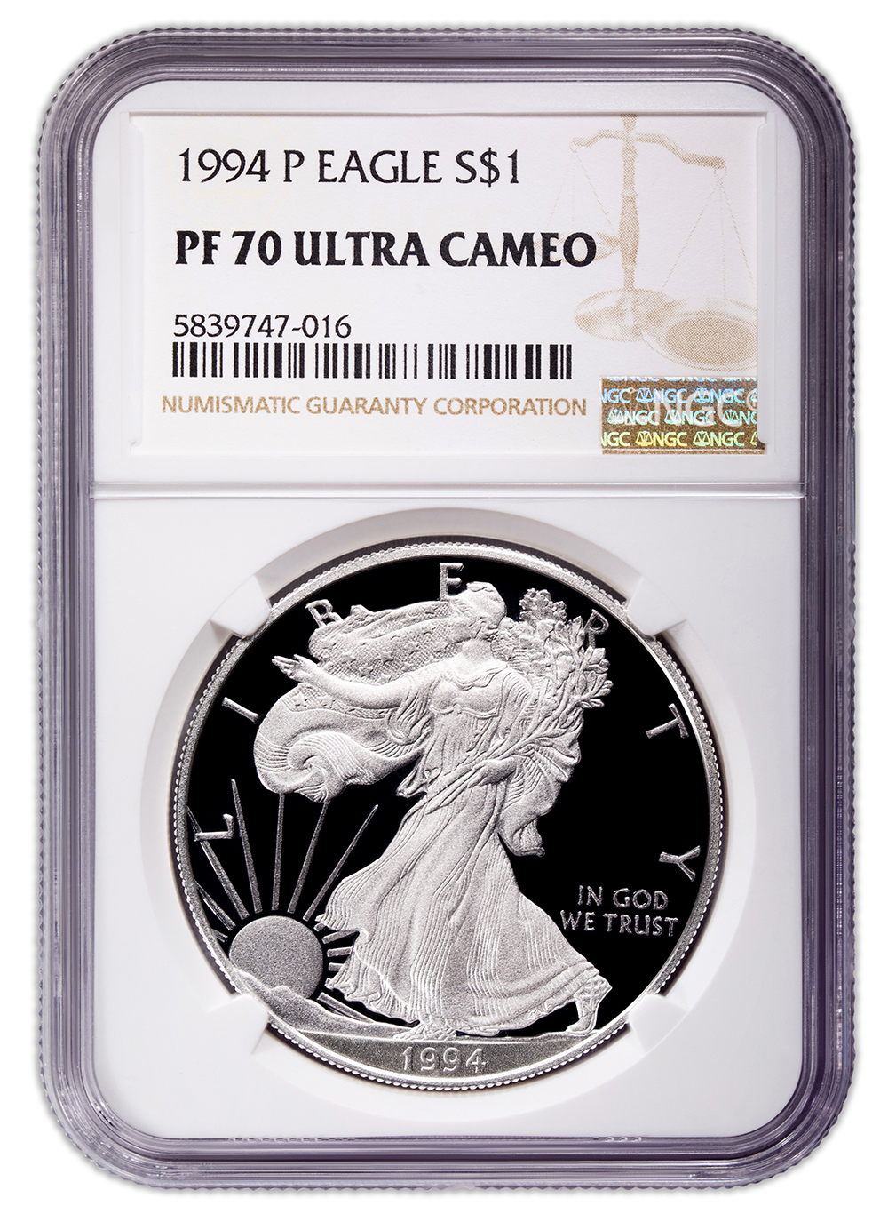1994-P Proof Silver Eagle NGC PF70