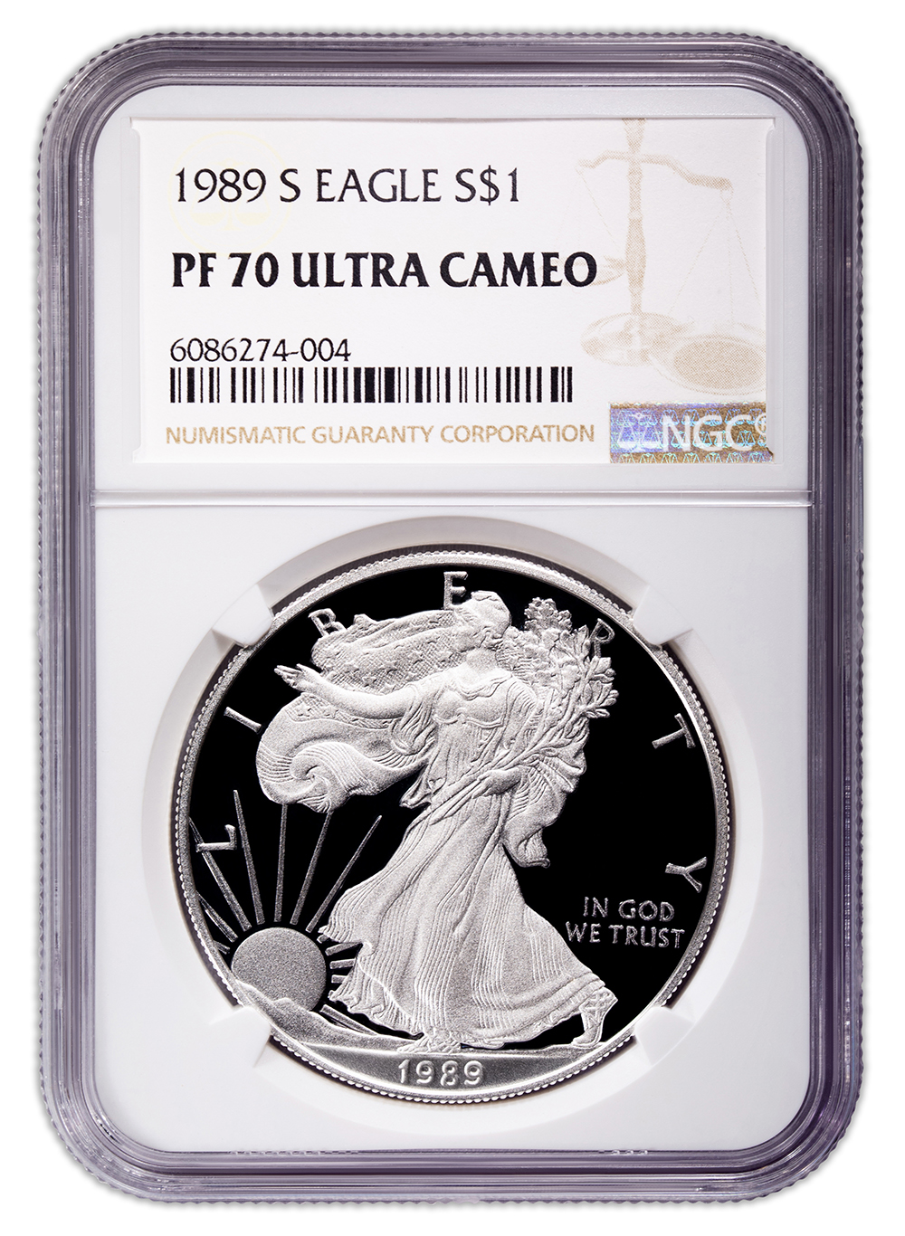 1989-S Proof Silver Eagle NGC PF70