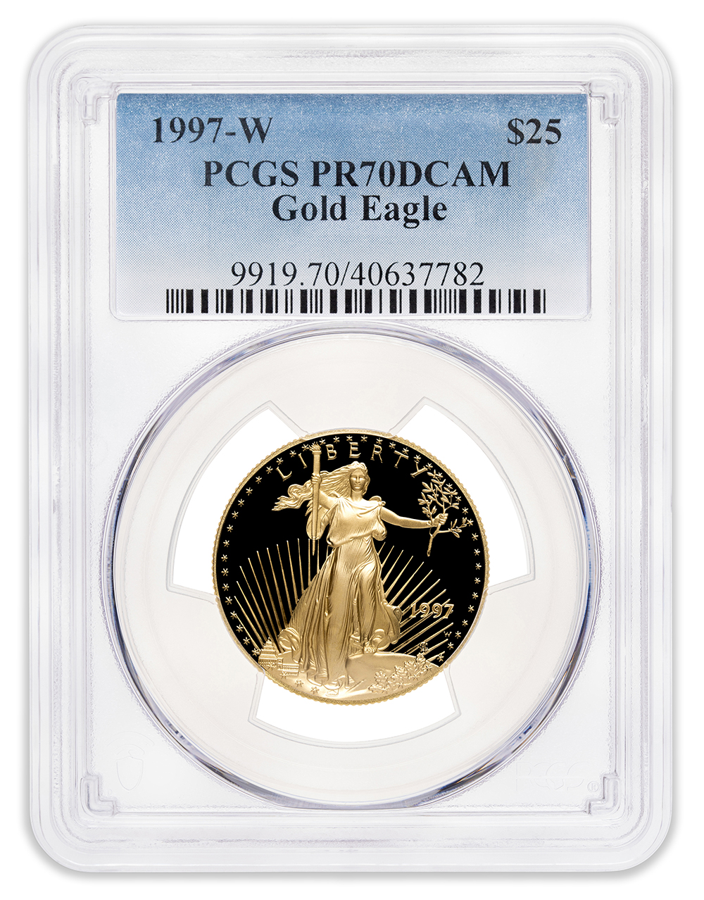 1997-W 1/2 oz Proof Gold Eagle $25 PCGS PR70