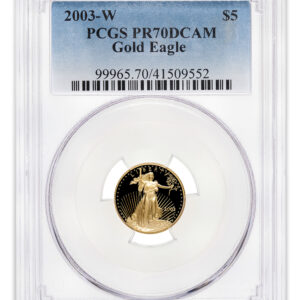 2003-W 1/10 oz Proof Gold Eagle $5 PCGS PR70